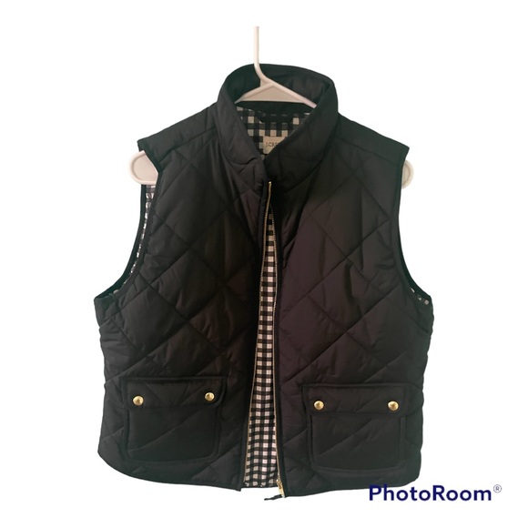 J. Crew Factory Jackets & Blazers - J Crew Factory Quilted Puffy Vest with Plaid Inside